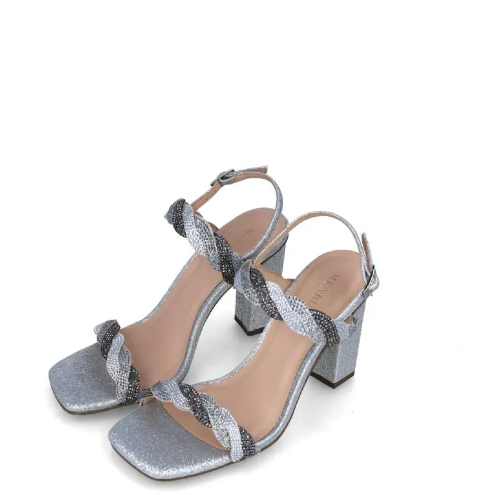 Sandali donna “Menbur” 23950 Collezione Primavera /Estate 2025 – Argento/Oro/Blu