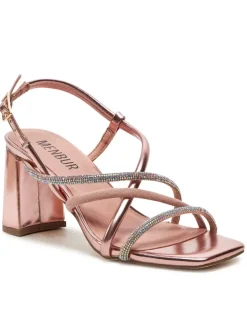 Sandali donna “Menbur” 24886 Collezione Primavera/Estate 2025 – Nero/Oro Rosa