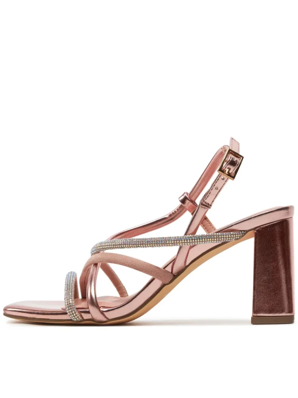 Sandali donna “Menbur” 24886 Collezione Primavera/Estate 2025 – Nero/Oro Rosa