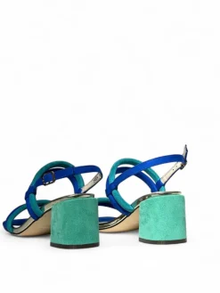 Sandali donna “Menbur” 24004 Collezione Primavera/Estate 2025 – blu multi/Rosso multi/Nude multi