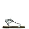 Sandali donna “Patrizia Pepe” PPJ294 Collezione Primavera /Estate 2025 – Cuoio/Nero/Bianco
