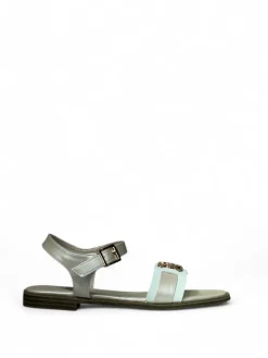 Sandali donna “Patrizia Pepe” PPJ292 Collezione Primavera /Estate 2025 – Bianco e argento/Bianco e cipria