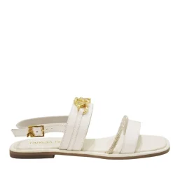 Sandali donna “Patrizia Pepe” PPJ283 Collezione Primavera /Estate 2025 – Bianco/Cuoio