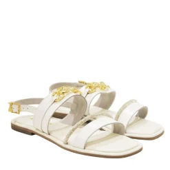 Sandali donna “Patrizia Pepe” PPJ283 Collezione Primavera /Estate 2025 – Bianco/Cuoio