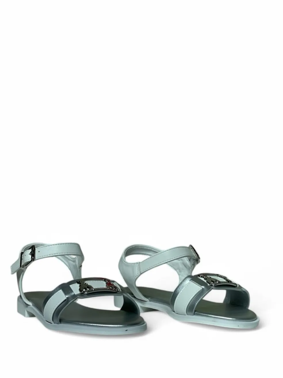 Sandali donna “Patrizia Pepe” PPJ292 Collezione Primavera /Estate 2025 – Bianco e argento/Bianco e cipria