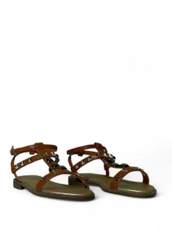 Sandali donna “Patrizia Pepe” PPJ294 Collezione Primavera /Estate 2025 – Cuoio/Nero/Bianco