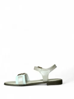 Sandali donna “Patrizia Pepe” PPJ292 Collezione Primavera /Estate 2025 – Bianco e argento/Bianco e cipria