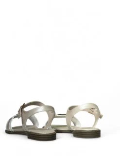 Sandali donna “Patrizia Pepe” PPJ292 Collezione Primavera /Estate 2025 – Bianco e argento/Bianco e cipria