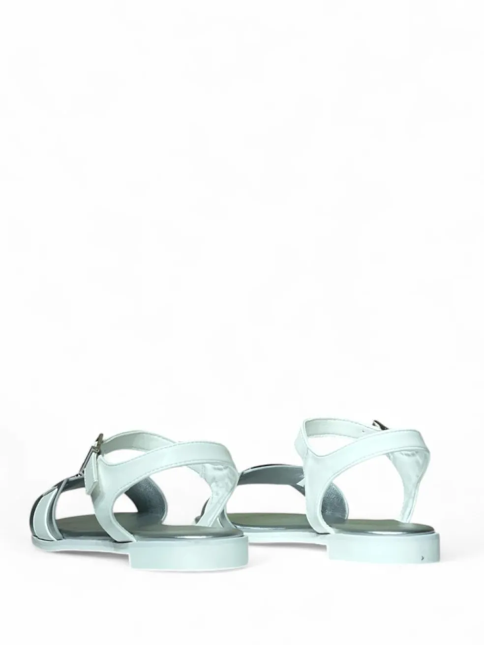 Sandali donna “Patrizia Pepe” PPJ292 Collezione Primavera /Estate 2025 – Bianco e argento/Bianco e cipria