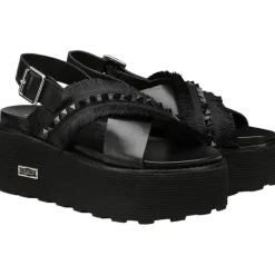 Sandali zeppa donna “Cult” CLW426300 Collezione Primavera/Estate 2025 – Nero