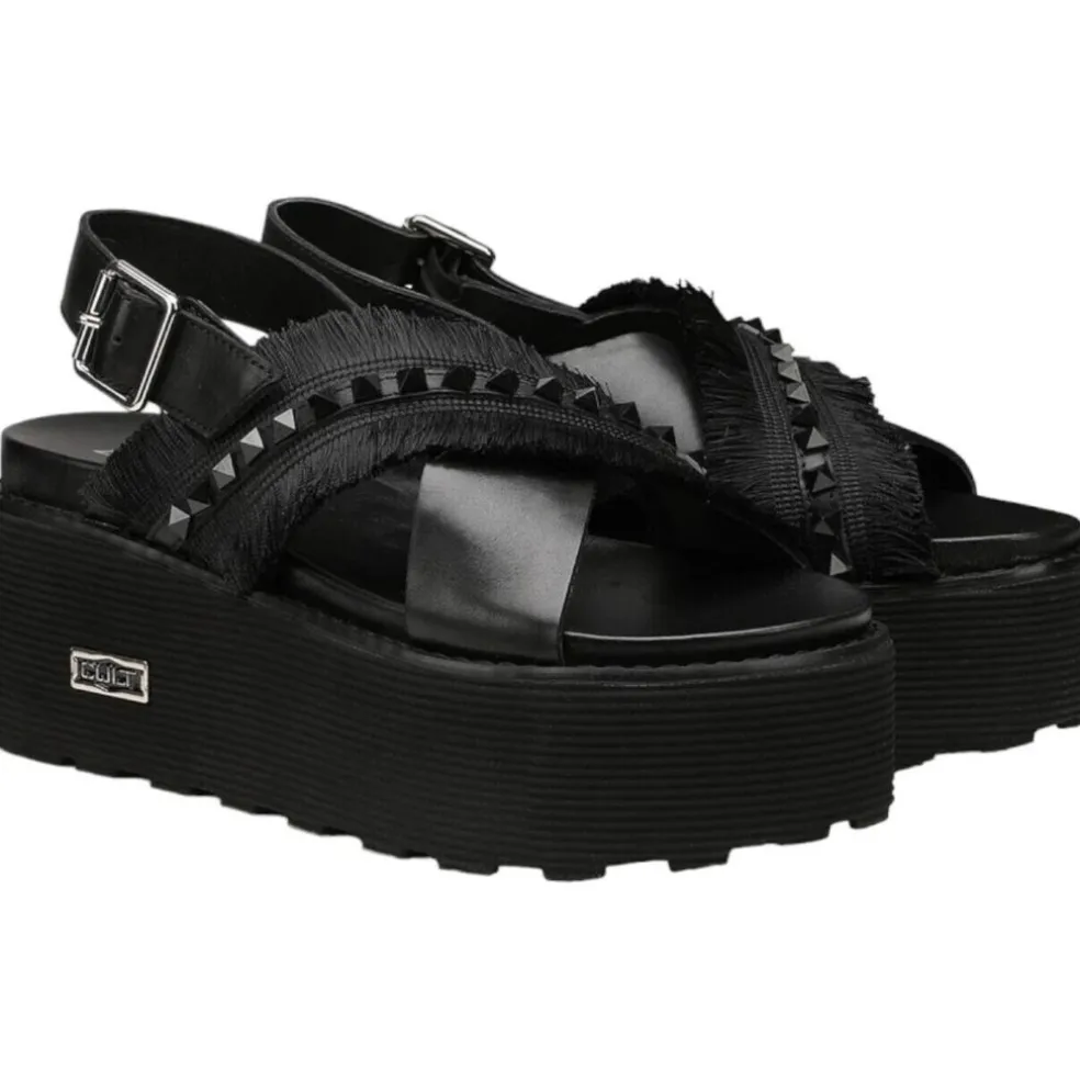 Sandali zeppa donna “Cult” CLW426300 Collezione Primavera/Estate 2025 – Nero