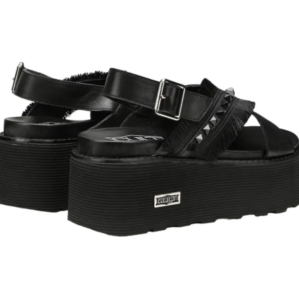 Sandali zeppa donna “Cult” CLW426300 Collezione Primavera/Estate 2025 – Nero