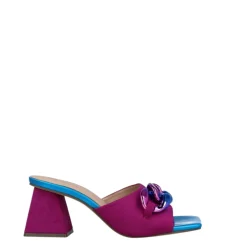 Scalzati donna “Menbur” 23997 Collezione Primavera/Estate 2025 – Borgogna e Celeste/Verde Lime e Celeste