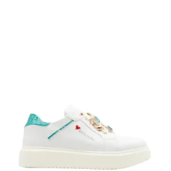 Sneakers donna “Braccialini” BB103 Collezione Primavera/Estate 2025 – Bianco e Turchese