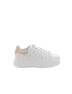 Sneakers donna “Cult” CLW423601 Collezione Primavera/Estate 2025 – Bianco e caramello