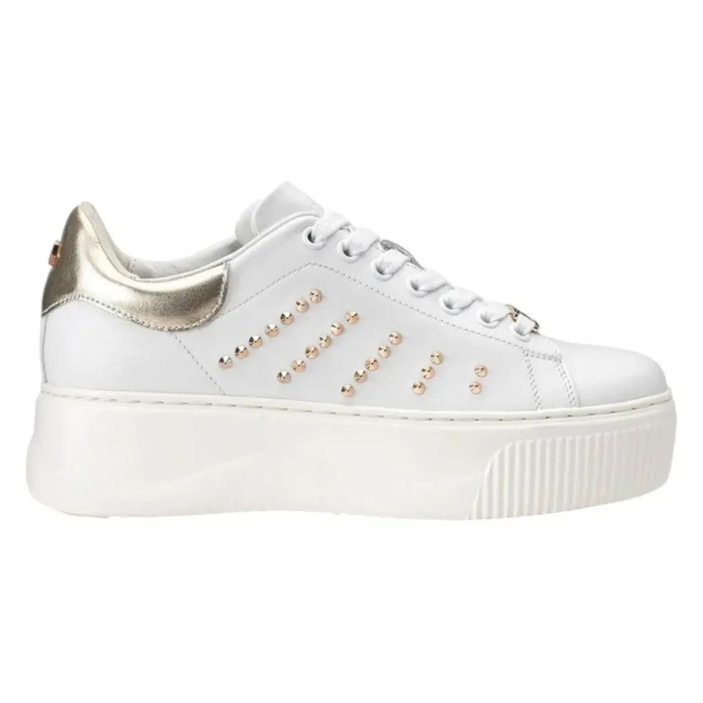 Sneakers donna “Cult” CLW439600 Collezione Primavera/Estate 2025 – Bianco e oro
