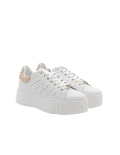 Sneakers donna “Cult” CLW423601 Collezione Primavera/Estate 2025 – Bianco e caramello