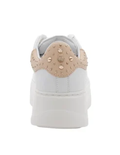 Sneakers donna “Cult” CLW423601 Collezione Primavera/Estate 2025 – Bianco e caramello
