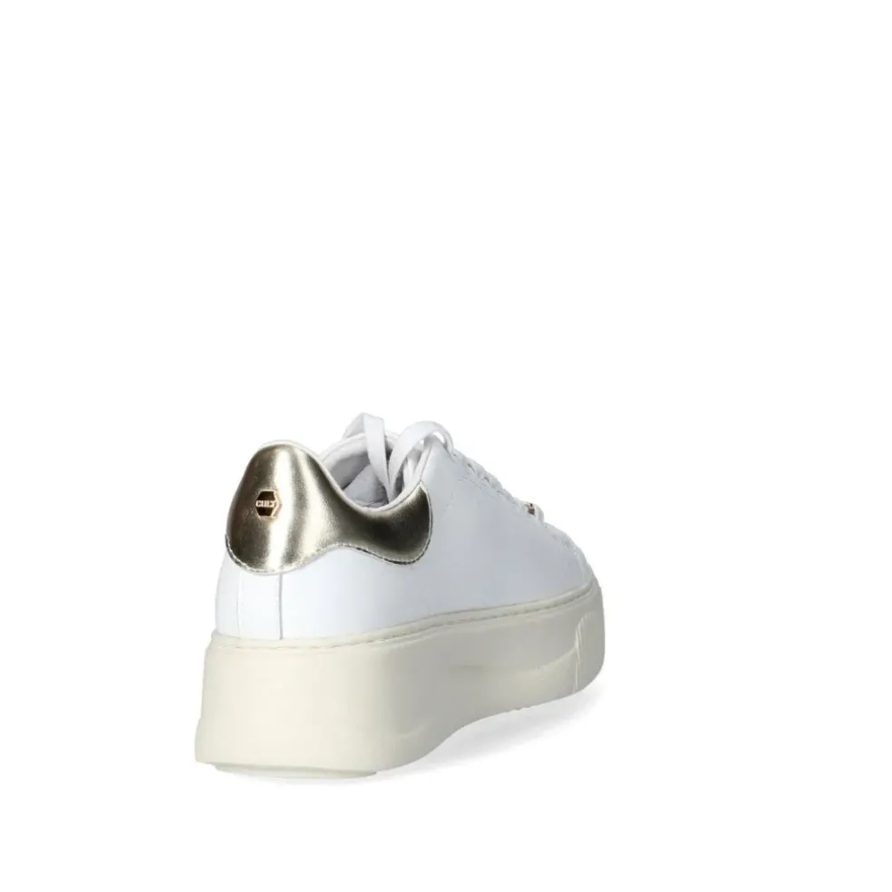 Sneakers donna “Cult” CLW439600 Collezione Primavera/Estate 2025 – Bianco e oro