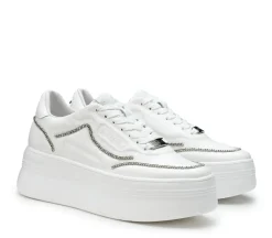Sneakers donna “Cult” CLW396600/601 Collezione Primavera/Estate 2025 – Bianco argento/Nero