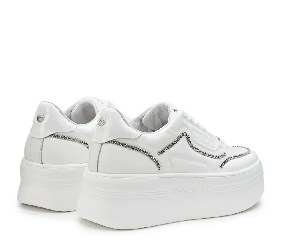 Sneakers donna “Cult” CLW396600/601 Collezione Primavera/Estate 2025 – Bianco argento/Nero