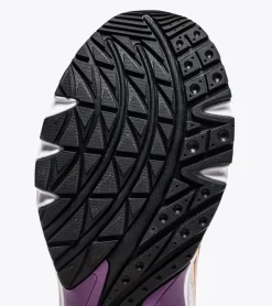 Sneakers donna “Diadora” Sao-Ko 280 Collezione Primavera/Estate 2025 – Bianco Nero Viola Giallo Argento/Perla Marina