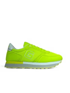 Sneakers donna “Gaelle Paris” GACAW00025 Collezione Primavera/Estate 2025 – Verde cedro/Fucsia fluo