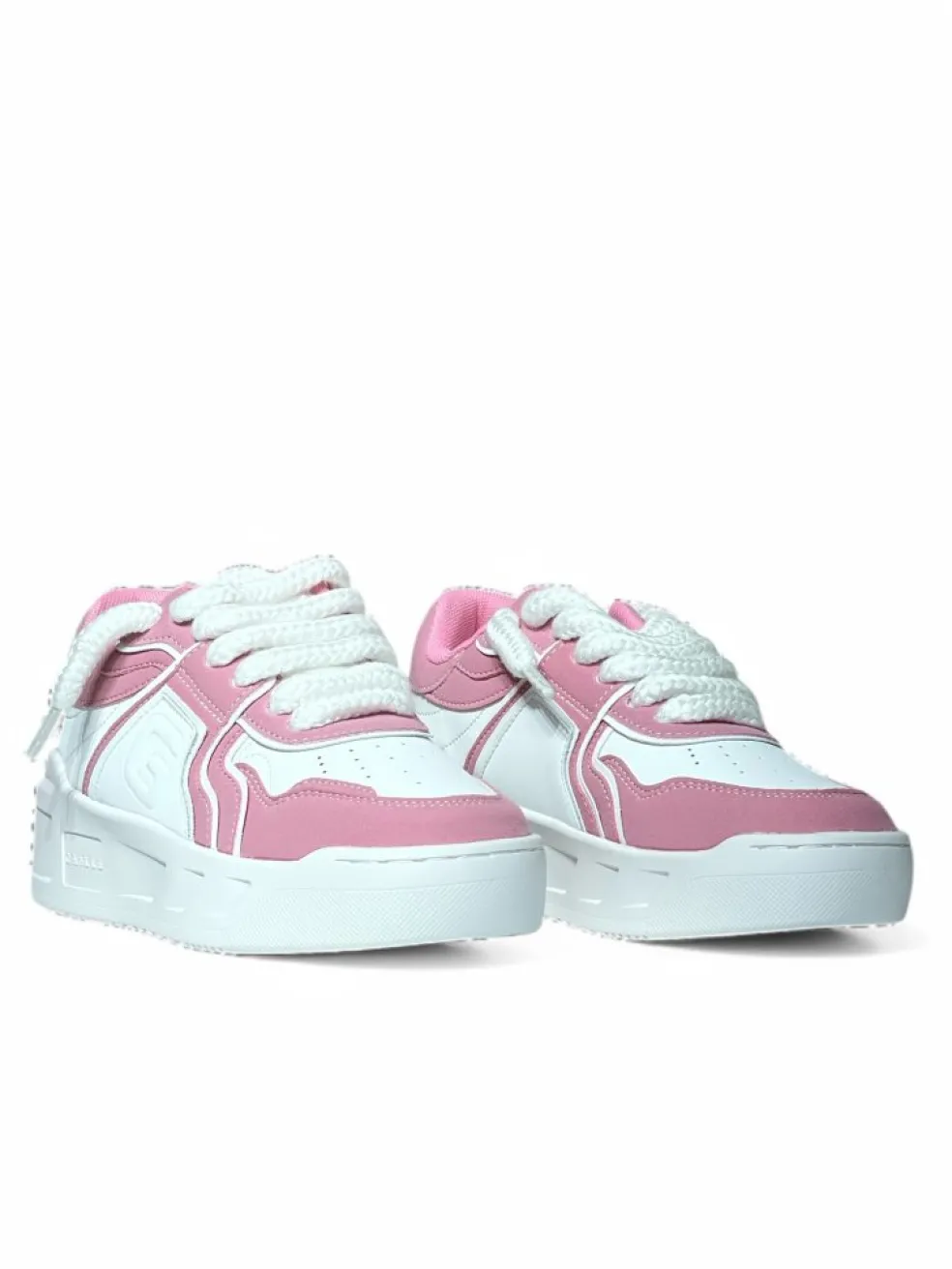 Sneakers donna “Gaelle Paris” GACAW00049 Collezione Primavera/Estate 2025 – Bianco e rosa