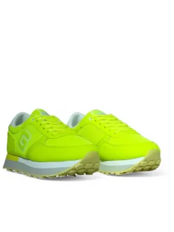 Sneakers donna “Gaelle Paris” GACAW00025 Collezione Primavera/Estate 2025 – Verde cedro/Fucsia fluo