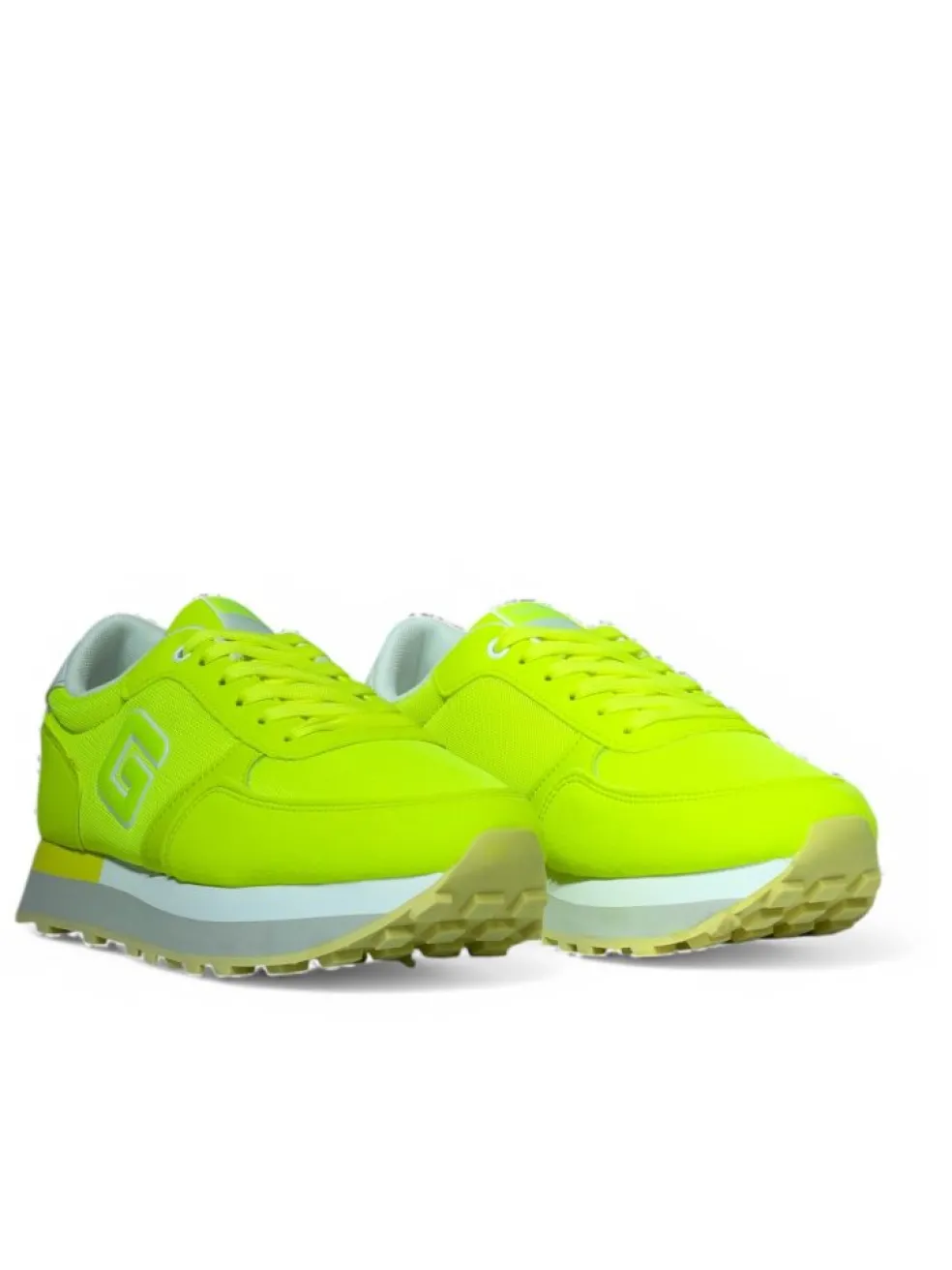 Sneakers donna “Gaelle Paris” GACAW00025 Collezione Primavera/Estate 2025 – Verde cedro/Fucsia fluo