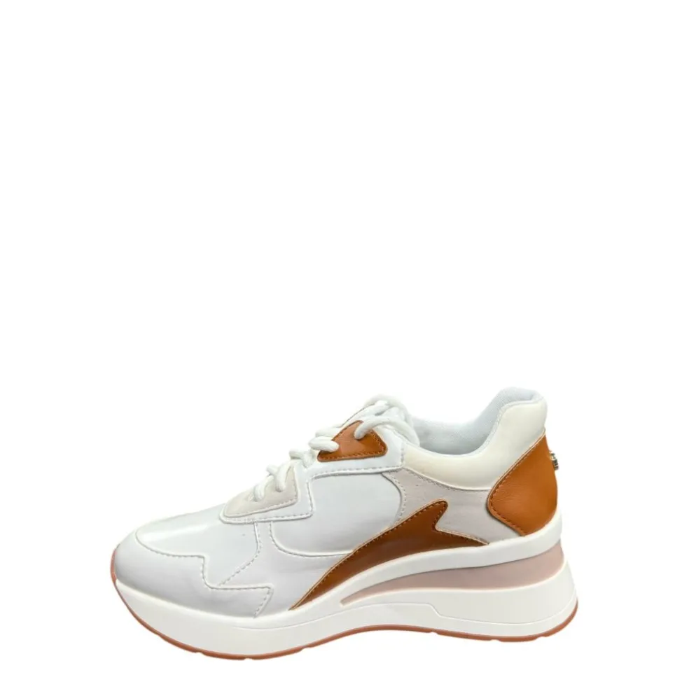 Sneakers Donna “Gattinoni” PENEI138WYC899 Collezione Primavera/Estate 2025 – Bianco e Cuoio