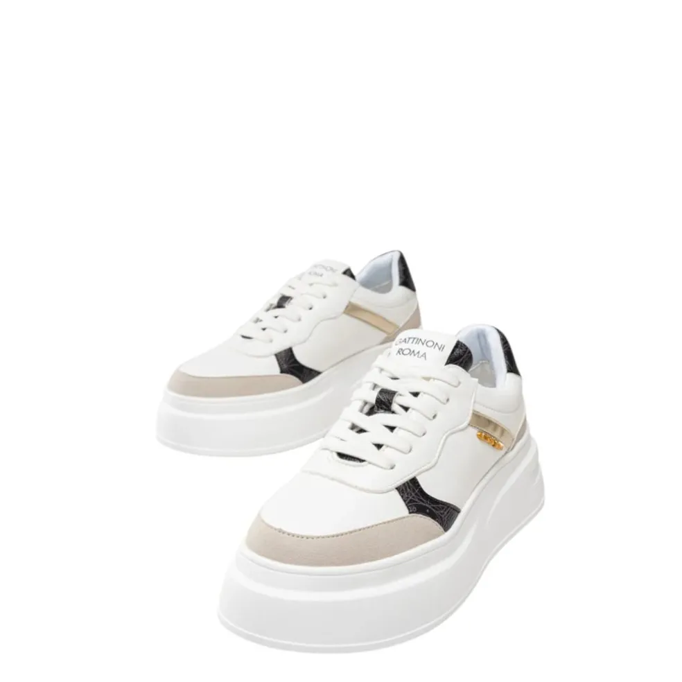Sneakers Donna “Gattinoni”PINFL1436WTEN48 Collezione Primavera/Estate 2025 – Bianco Multi