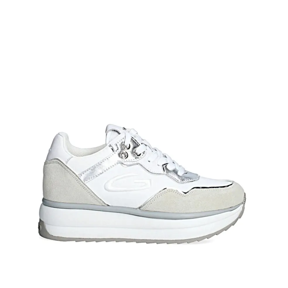 Sneakers donna “Guardiani” AGW131000 Collezione Primavera/Estate 2025 – Bianco Multi/Sabbia
