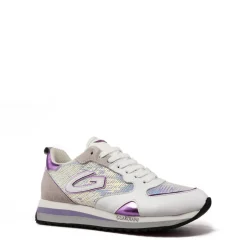 Sneakers donna “Guardiani” AGW350002 Collezione Primavera/Estate 2025 Paillettes – Bianco e Lilla Multi