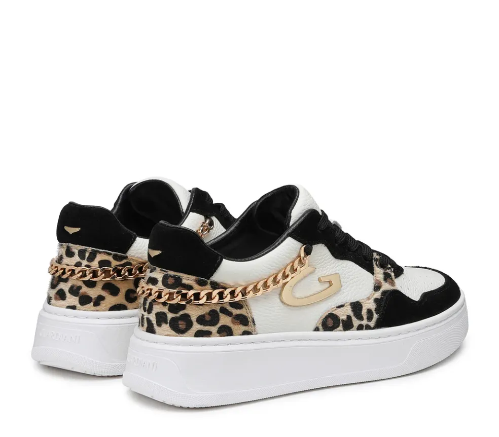 Sneakers donna “Guardiani” AGW015603 Collezione Primavera/Estate 2025 – Nero multi leopardato