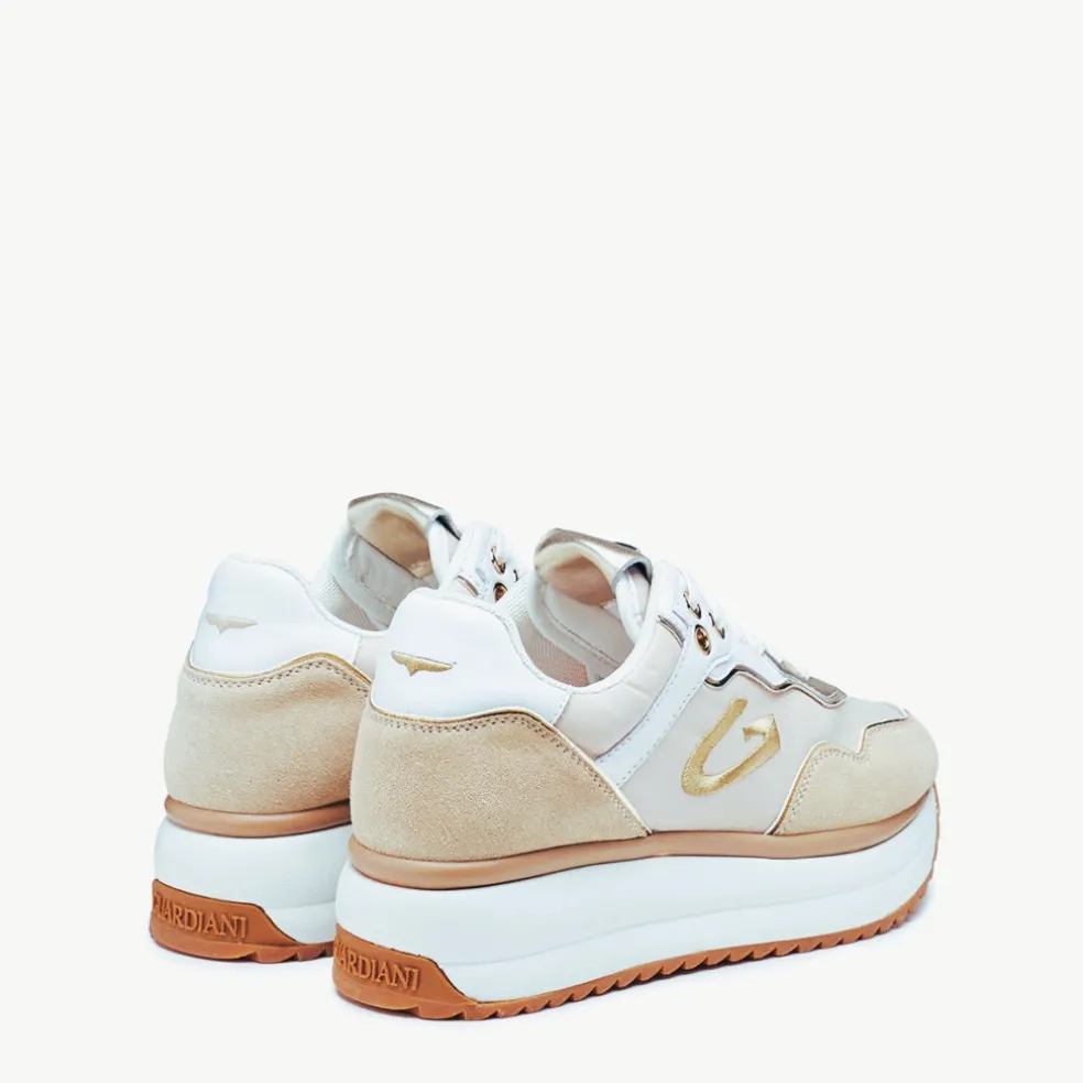 Sneakers donna “Guardiani” AGW131000 Collezione Primavera/Estate 2025 – Bianco Multi/Sabbia