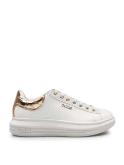 Sneakers donna “Guess” FL7RNOELE12-WHIGO Collezione Primavera/Estate 2025 – Bianco e oro