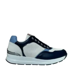 Sneakers donna “Laura Biagiotti” 8404 Collezione Primavera/Estate 2025 – Beige/Bianco e blu
