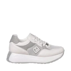 Sneakers donna “Laura Biagiotti” 8414 Collezione Primavera/Estate 2025 – Bianco e argento
