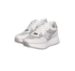 Sneakers donna “Laura Biagiotti” 8414 Collezione Primavera/Estate 2025 – Bianco e argento