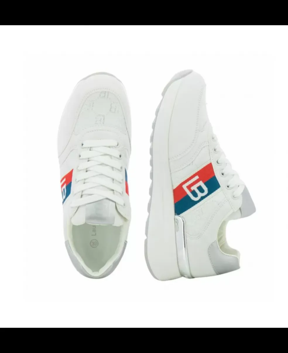 Sneakers donna “Laura Biagiotti” 8427 Collezione Primavera/Estate 2025 – Bianco e argento