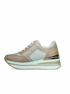 Sneakers donna “Laura Biagiotti” 8426 Collezione Primavera/Estate 2025 – Grigio perla/Cipria