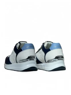 Sneakers donna “Laura Biagiotti” 8404 Collezione Primavera/Estate 2025 – Beige/Bianco e blu