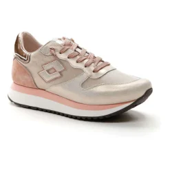 Sneakers donna “Lotto” 215087 6YA Wedge Metal W Collezione Primavera/Estate 2025 – Pesca e oro
