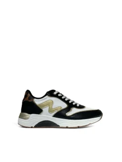 Sneakers donna “Manila Grace” MGRUN V.104 Collezione Autunno/Inverno 2024/2025 – Nero bianco oro e leopardo