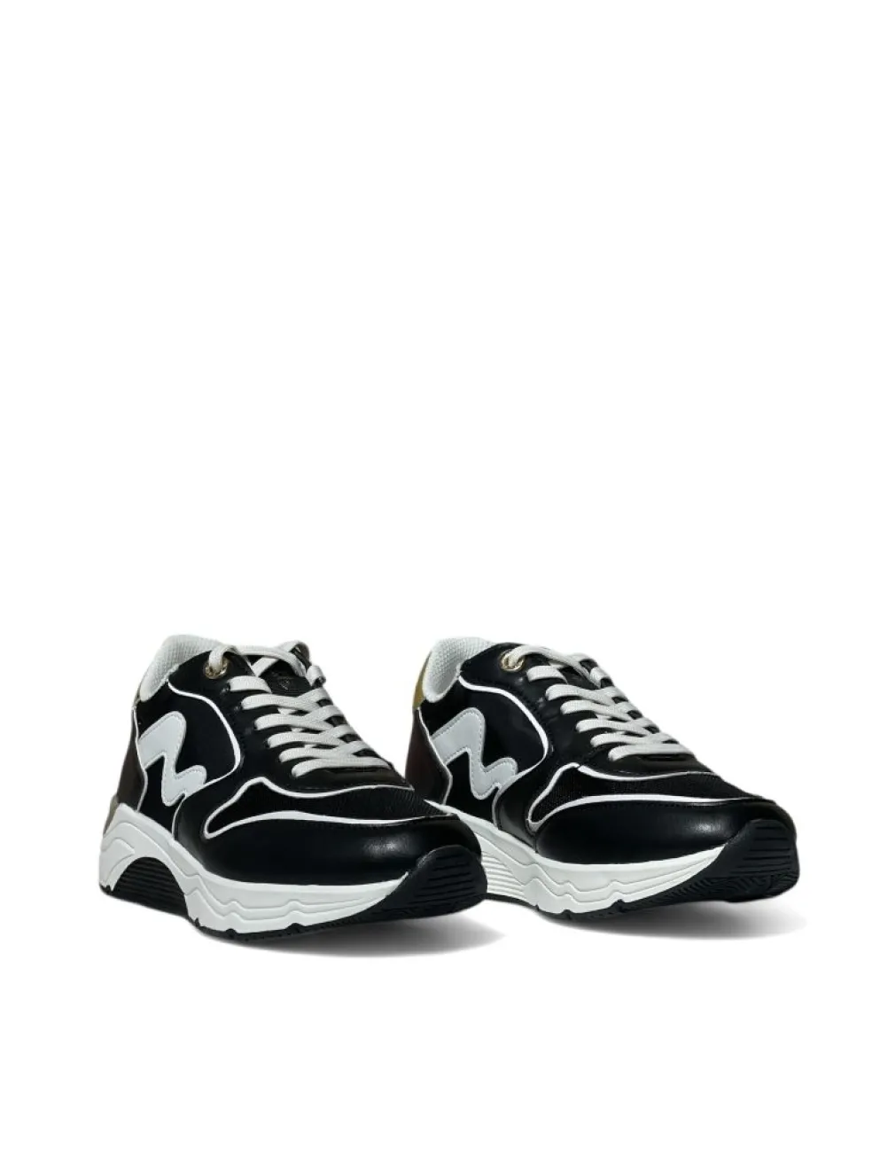 Sneakers donna “Manila Grace” MGRUN V.107 Collezione Autunno/Inverno 2024/2025 – Nero bianco e oro