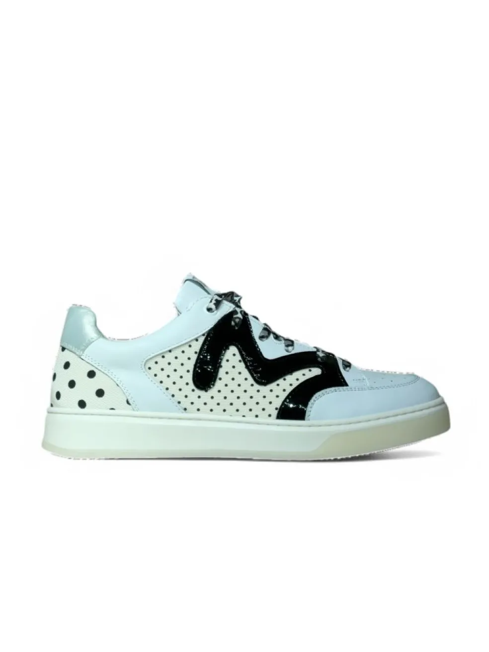 Sneakers donna “Manila Grace” 60142 Collezione Primavera/Estate 2025 – Bianco nero e argento/Bianco beige e platino