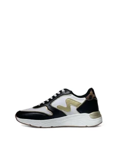 Sneakers donna “Manila Grace” MGRUN V.104 Collezione Autunno/Inverno 2024/2025 – Nero bianco oro e leopardo
