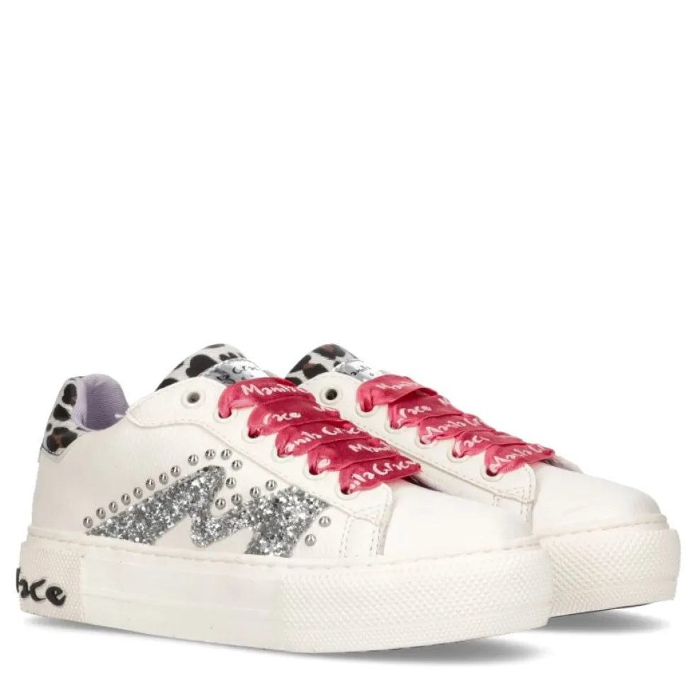 Sneakers donna “Manila Grace” 60105 Collezione Primavera/Estate 2025 – Bianco nero e Argento/Bianco fucsia e nero