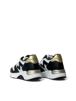 Sneakers donna “Manila Grace” MGRUN V.101 Collezione Autunno/Inverno 2024/2025 – Nero bianco e oro